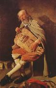 Georges de La Tour Hurdy-Gurdy Player (mk08) oil painting artist